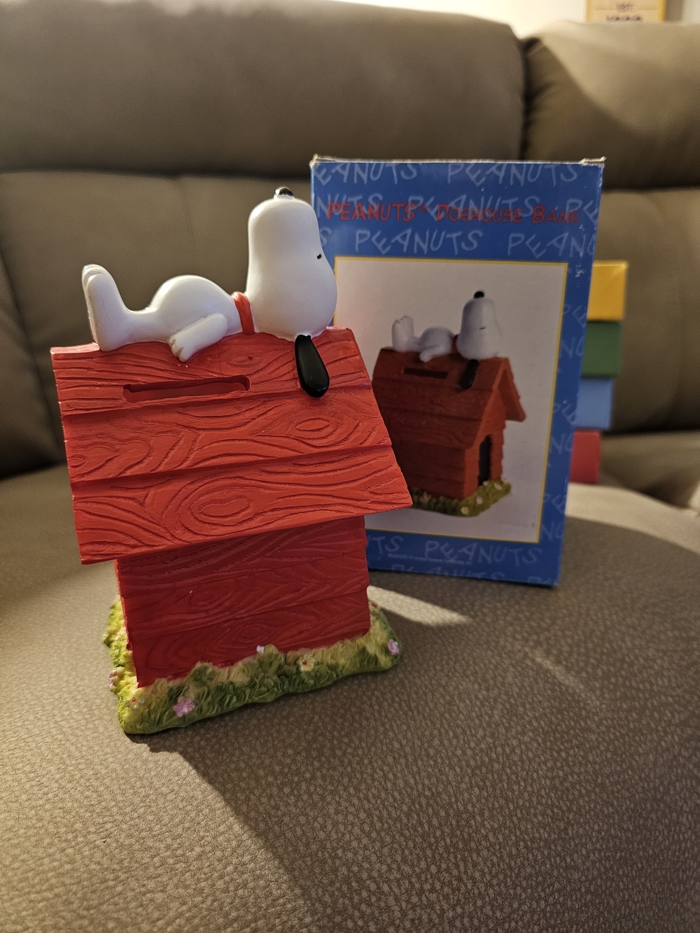 Peanuts Snoopy on Red Doghouse Resin Figurine
